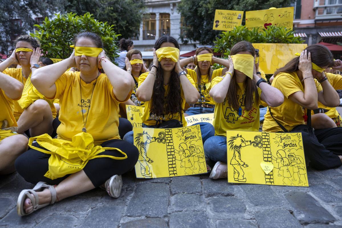 La manifestación del sector educativo 0-3 en imágenes