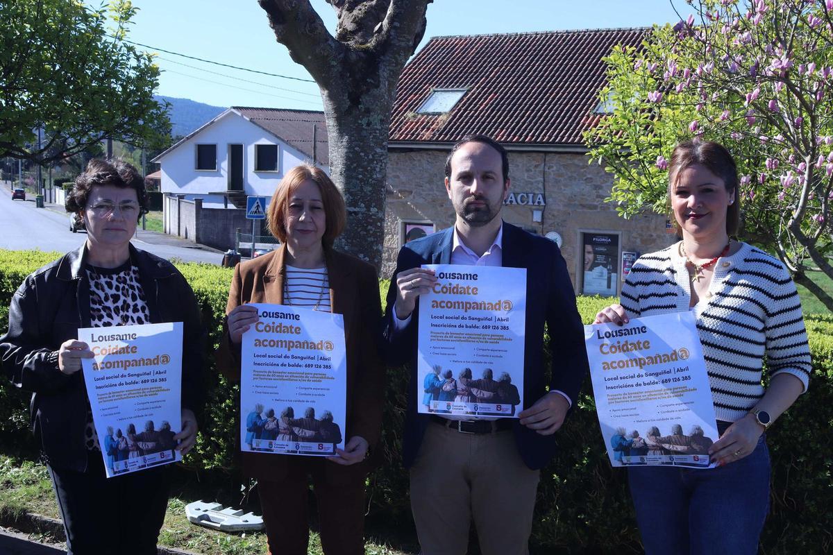 Pola esquerda, Mónica Castaño, Isabel Fabeiro, Esteban Ares e Silvia Agrafojo.