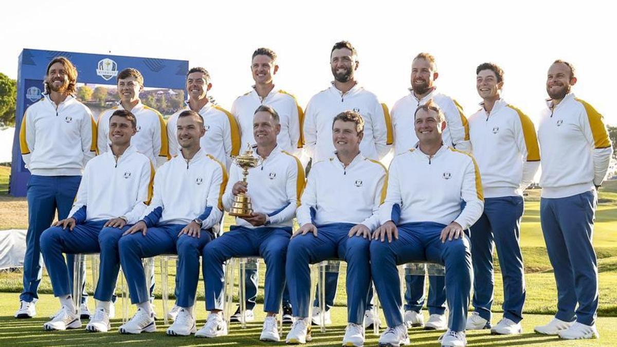 El equipo europeo para la Ryder Cup.