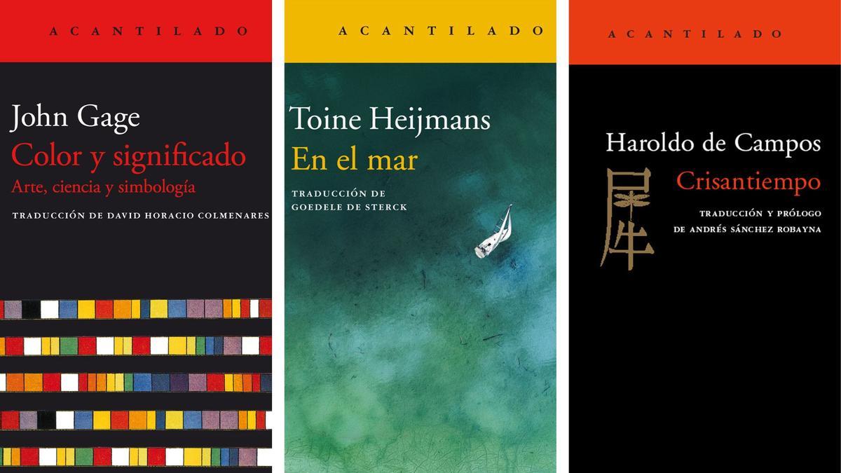 Algunos de los libros publicados por Acantilado.