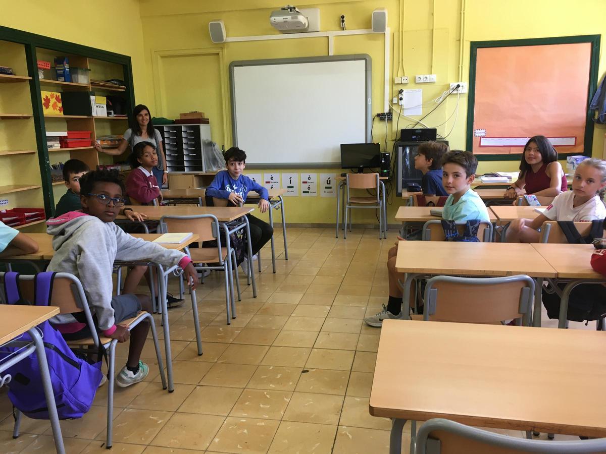 Una classe en una escola de Cerdanya