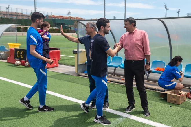 La celebración del Infantil B al ganar el título de Liga de su categoría