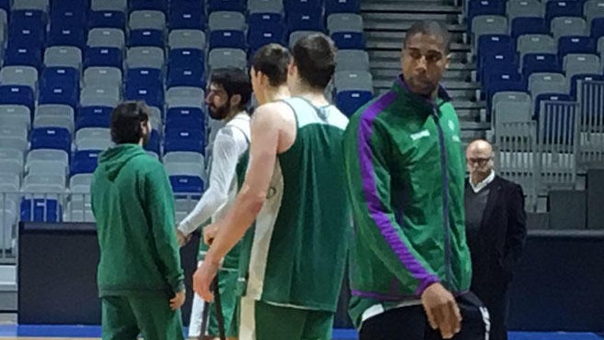 Hendrix, en un entrenamiento del Unicaja la pasada semana.