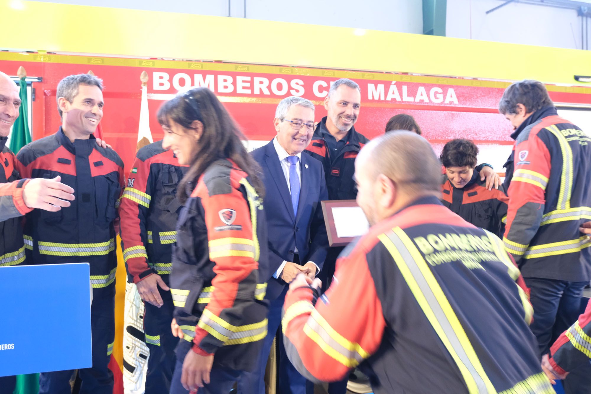 El Consorcio Provincial de Bomberos (CPB) de Málaga celebra el día de su patrón, San Juan de Dios, en el parque de bomberos de Antequera.