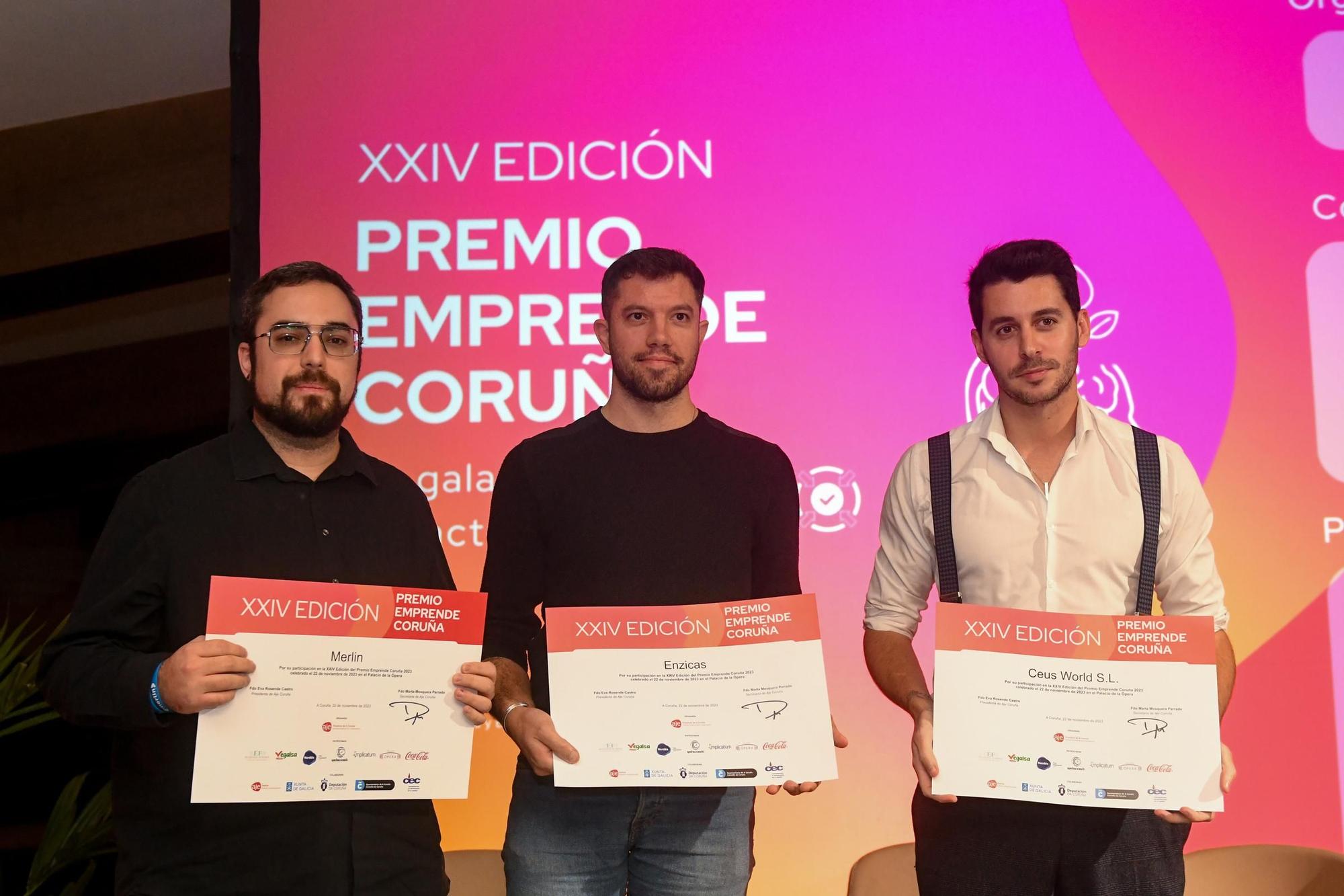 Ceus World y Merlín Software, ganadores de los premios Emprende Coruña de AJE