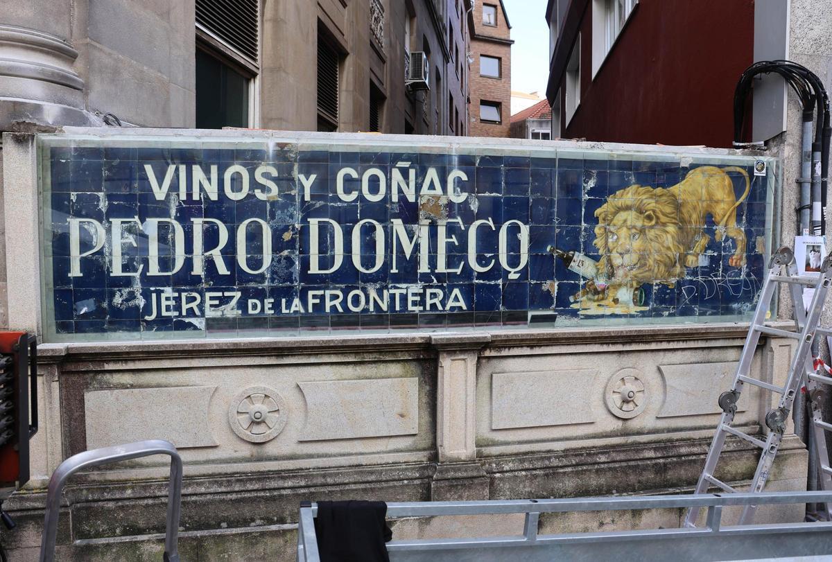 El panel que será restaurado.