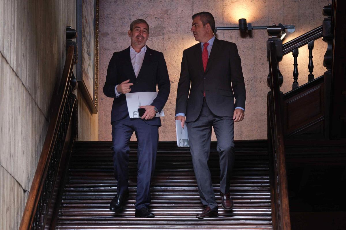 Fernando Clavijo y Manuel Domínguez hacen un balance de los primeros cien días de gobierno
