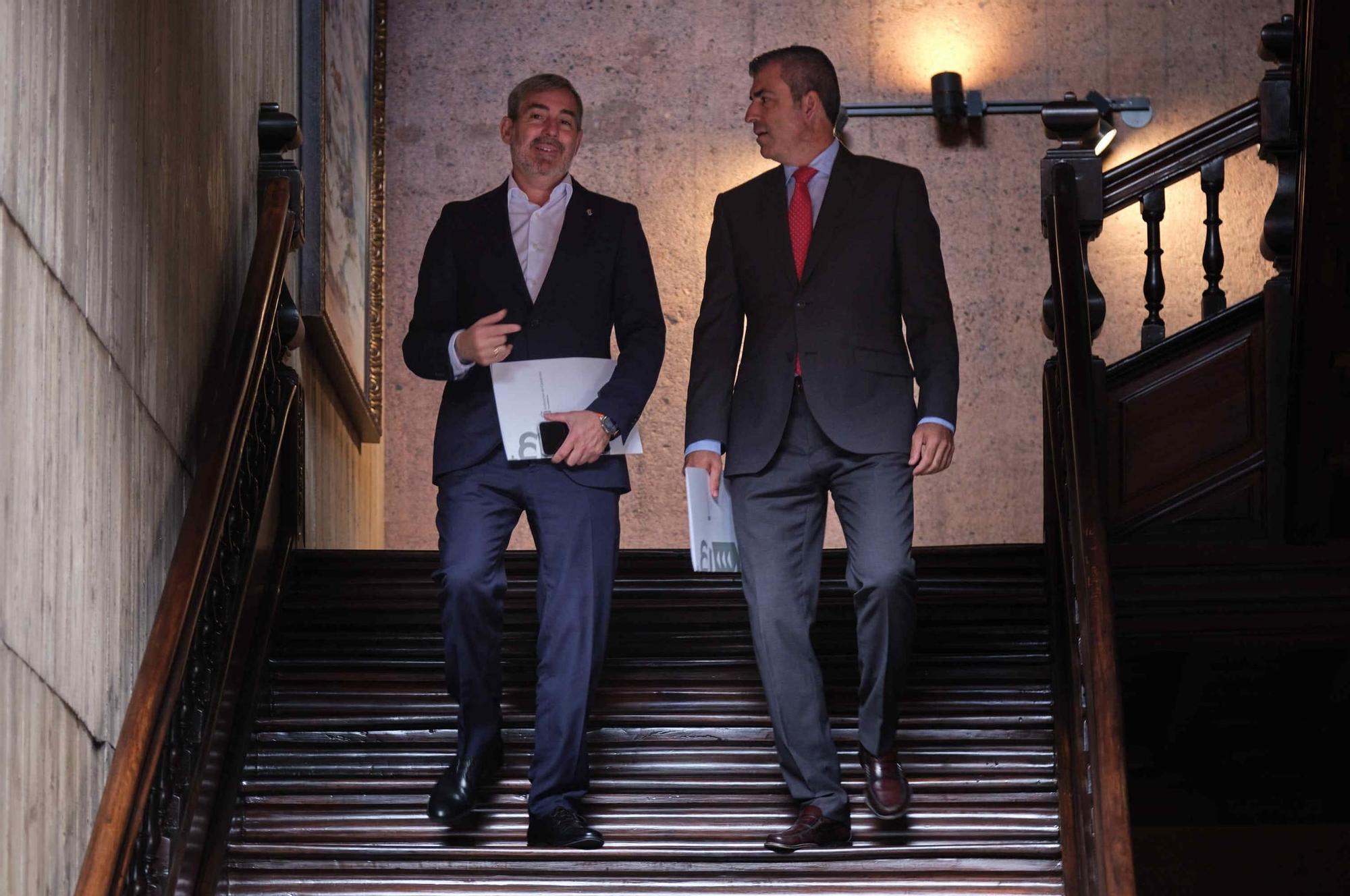 Fernando Clavijo y Manuel Domínguez hacen un balance de los primeros cien días de gobierno