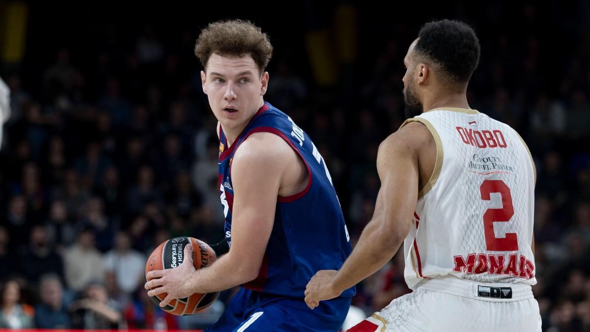 Rokas Jokubaitis en un partido con el Barça la pasada temporada