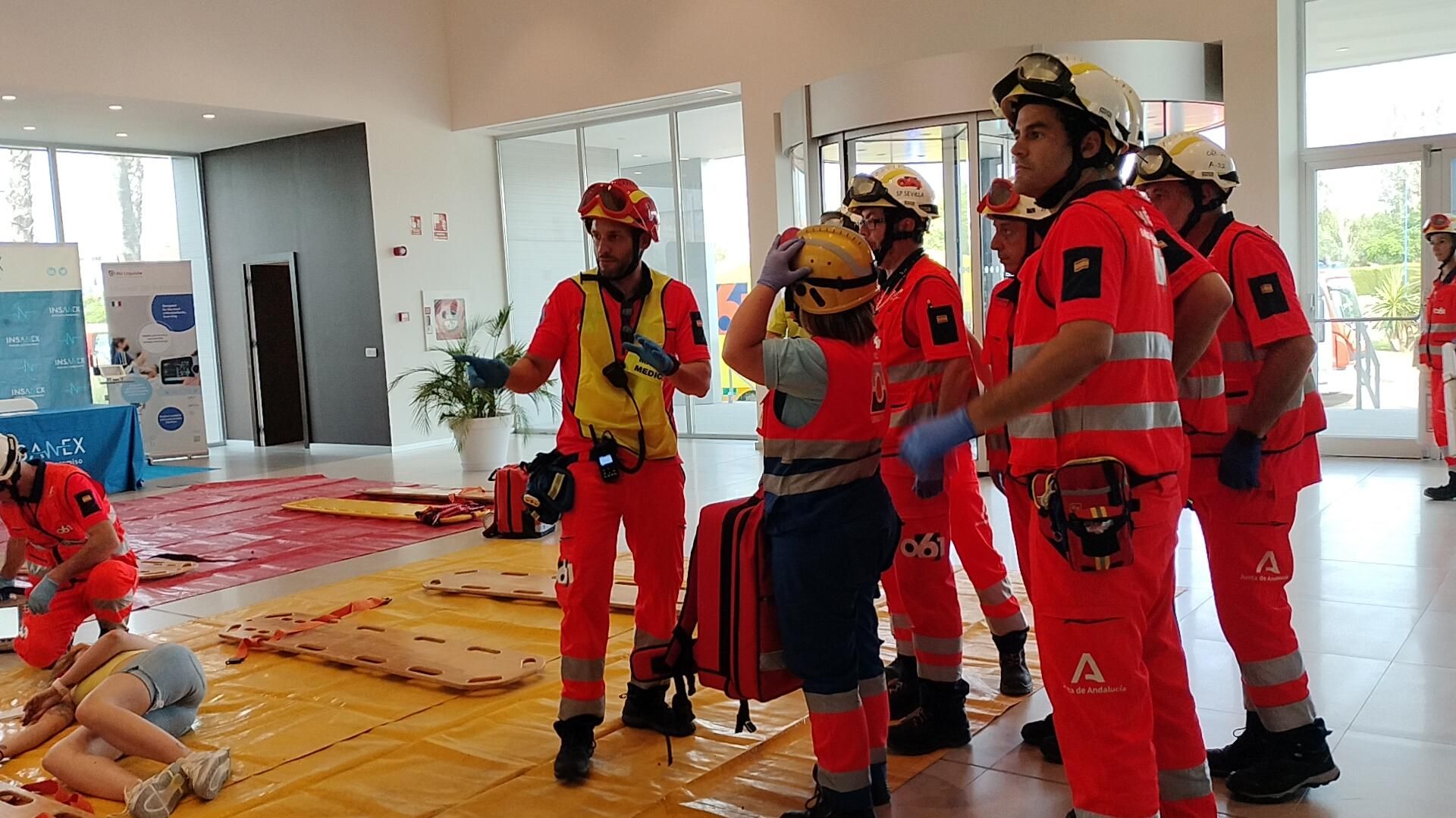 Simulacro de incendio en el Barceló Sevilla Convention Center