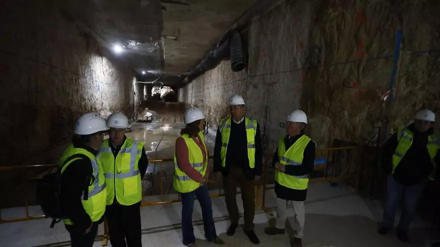 Obras del cañón peatonal entre las estaciones de Xàtiva y Alicante