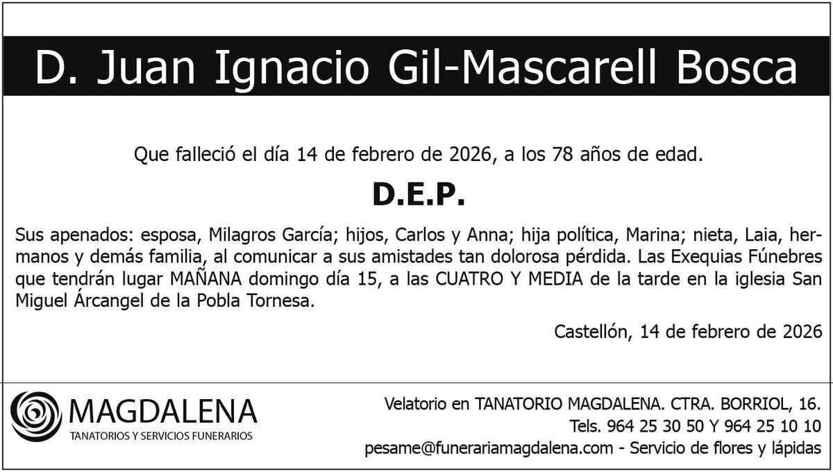 D. Juan Ignacio Gil-Mascarell Bosca