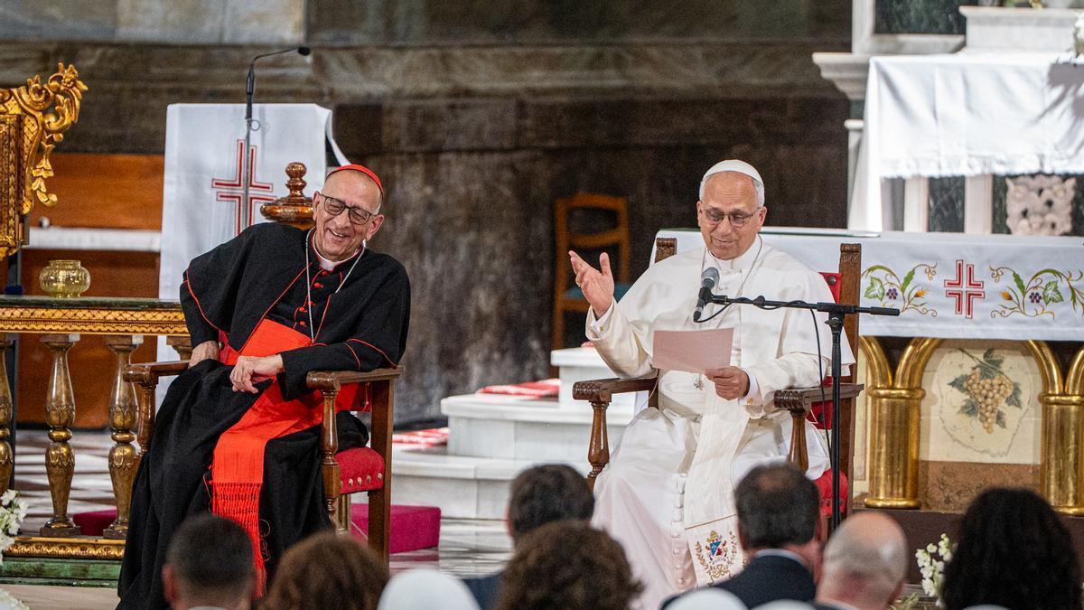 La visita del Papa León XIV en la parroquia de Sant Agustí del Raval