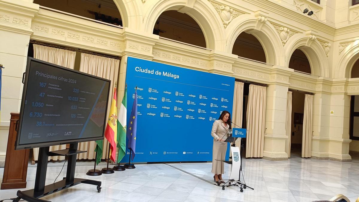 Alicia Izquierdo en la presentación del balance de 2024 de El Polo Nacional de Contenidos Digitales