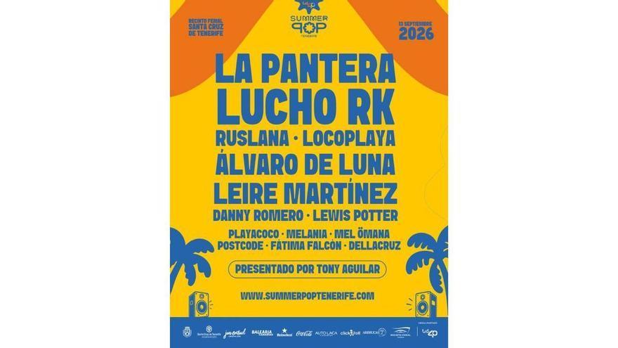 El festival Summer Pop Tenerife celebrará su primera edición el 13 de septiembre en el Recinto Ferial