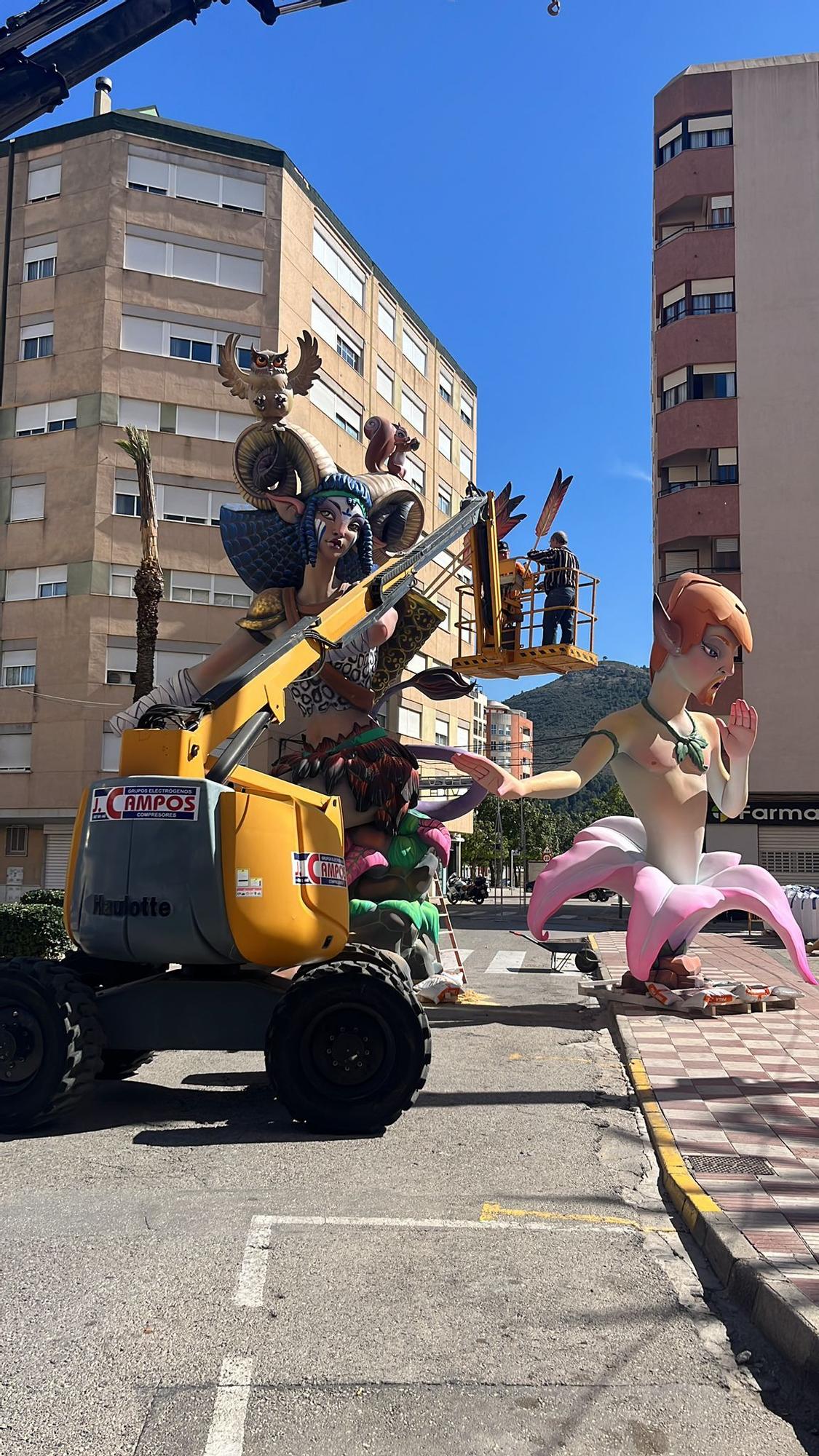 Así va la "plantà" de las fallas en Tavernes de la Valldigna