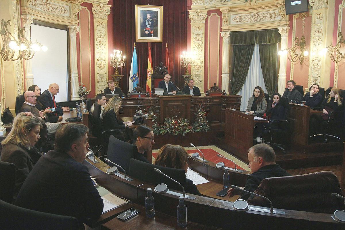 Un reciente pleno en el Concello de Ourense