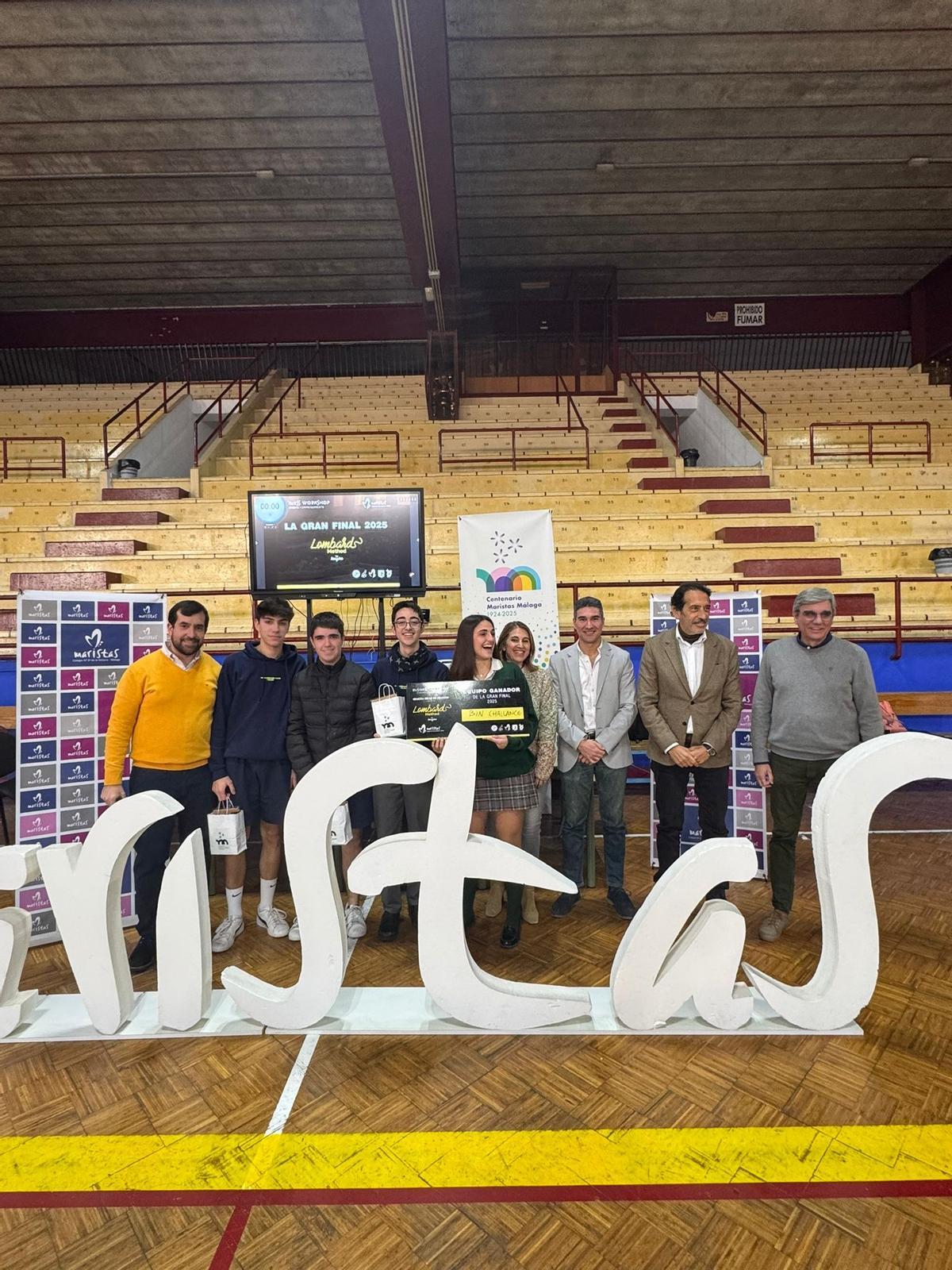 Parte del alumnado participante en el evento organizado por Maristas Málaga.