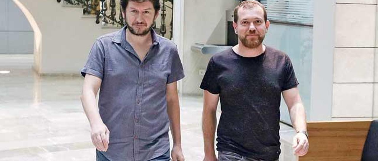 Alberto Jarabo (Podemos) y David Abril (Més) exploran el camino hacia una confluencia.