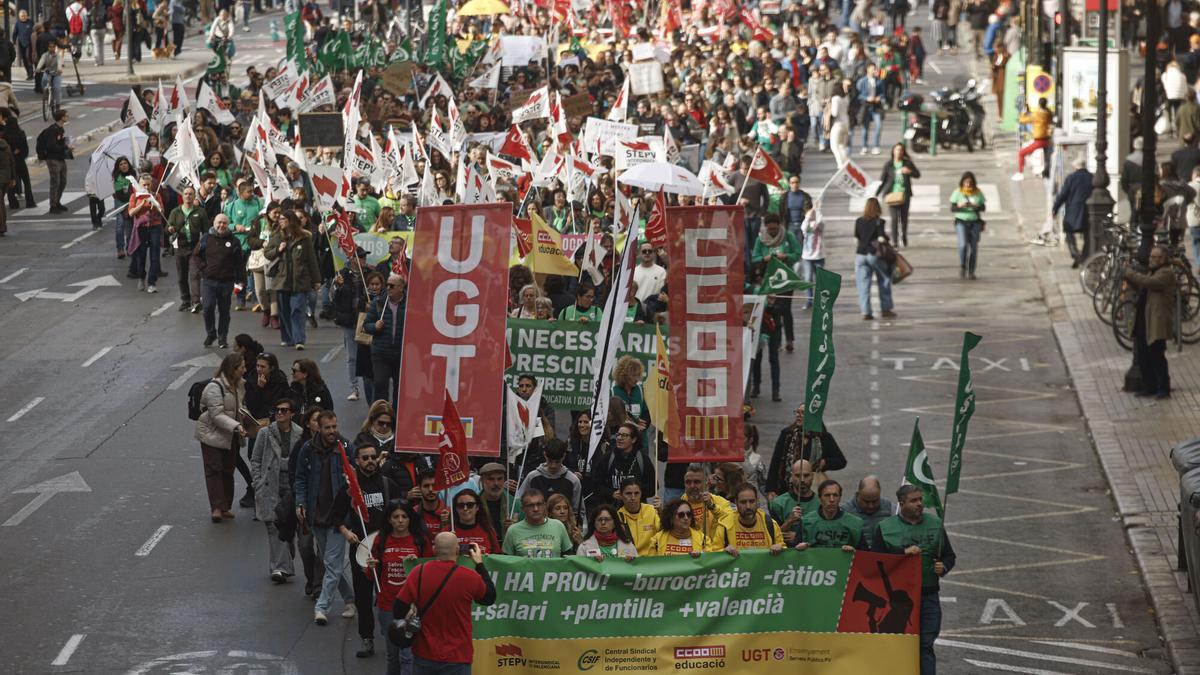 Huelga educativa en València