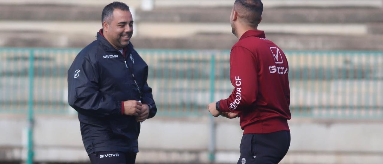 Germán Crespo, sonriente en una sesión de entrenamiento del equipo en la Ciudad Deportiva.