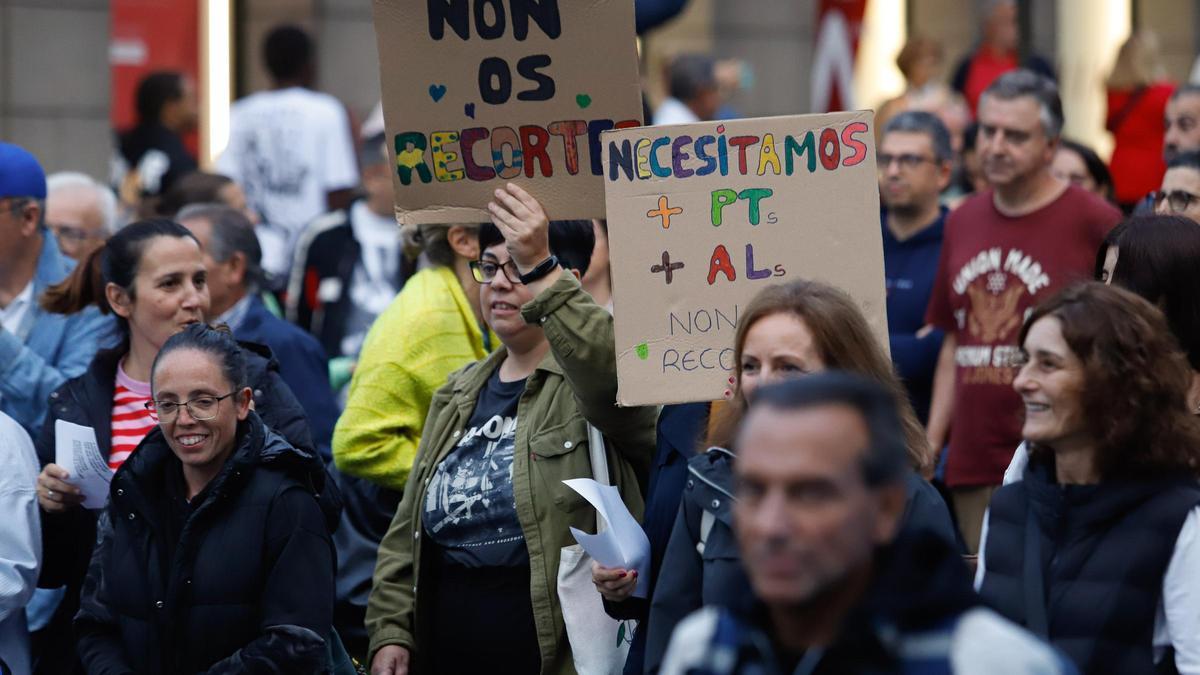 Manifestación contra los recortes en Educación el pasado mes de octubre