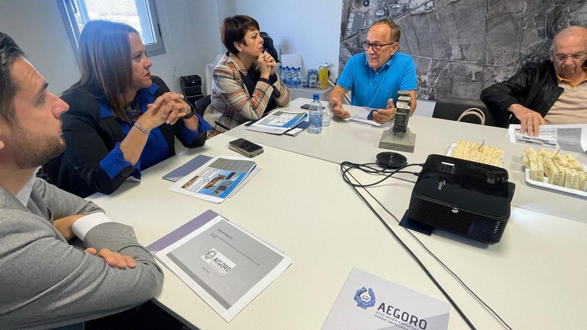 Reunión de la consejera de Desarrollo Económico con Aegoro y los concejales de Urbanismo y Economía y Hacienda de Telde