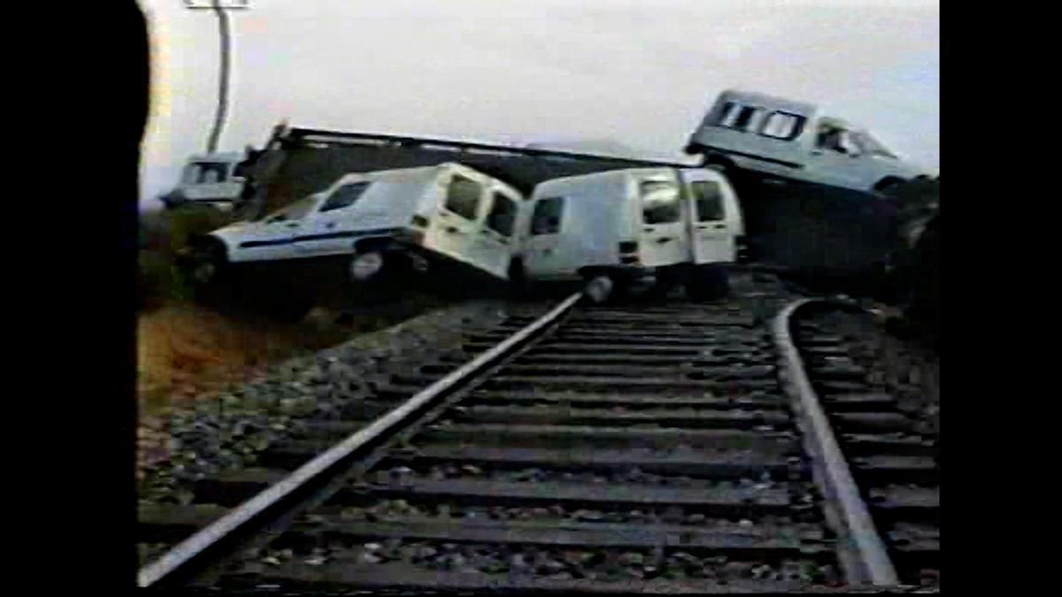 VÍDEO | Así fue el descarrilamiento de un tren en Andavías en 1992 tras chocar contra un rebaño de ovejas