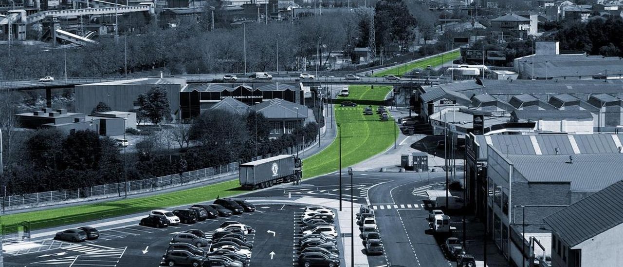El acceso a Avilés desde la "Y".