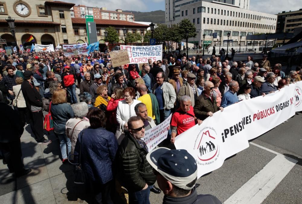 Manifestación de los pensionistas en Oviedo