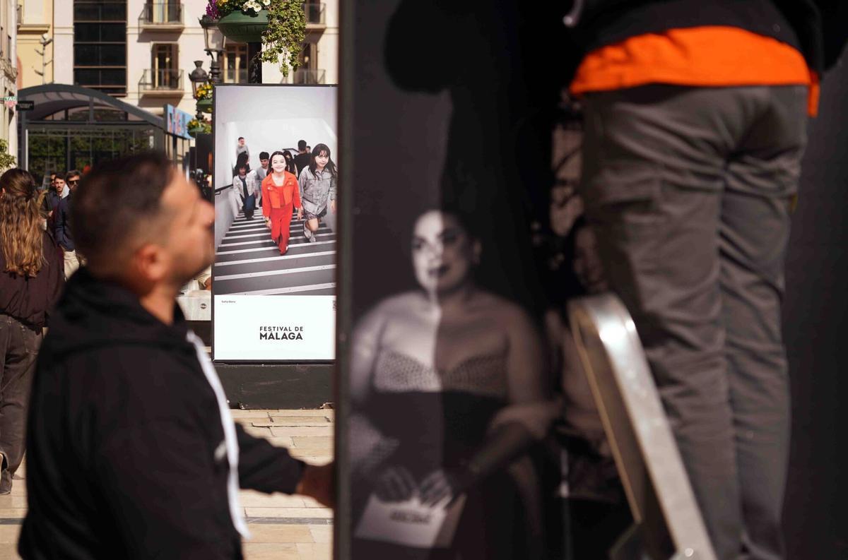 Tareas de montaje de la próxima edición del Festival de Málaga