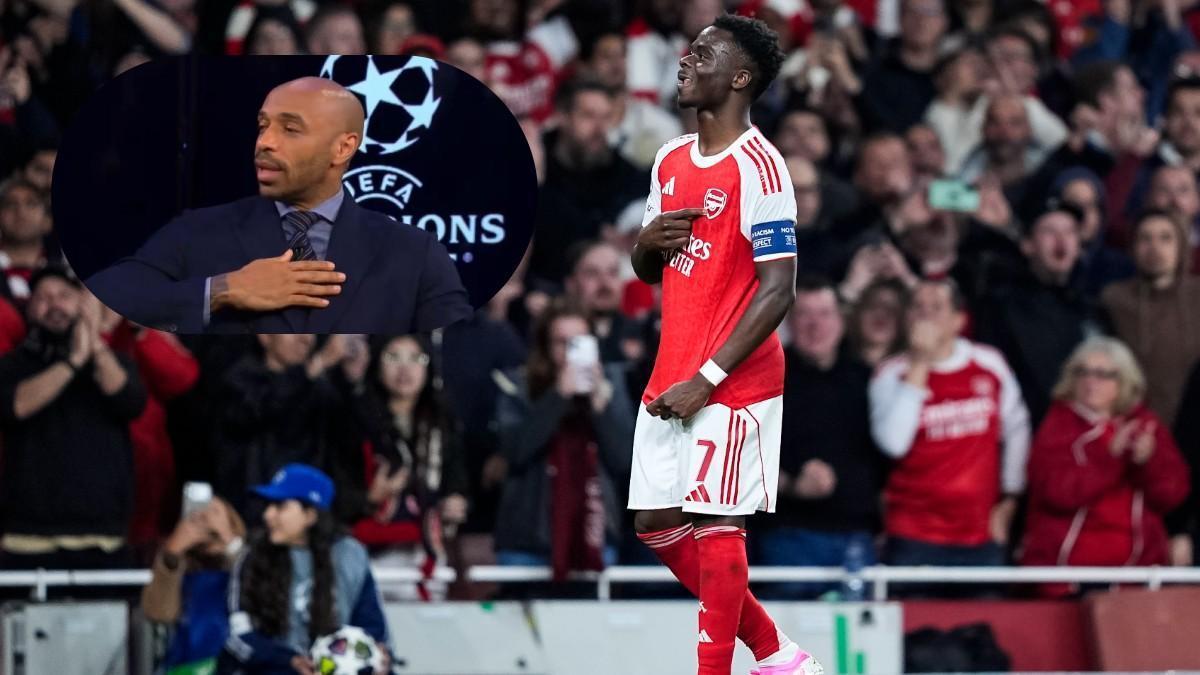 El mensaje de Henry a Saka tras la semifinal de la Champions League