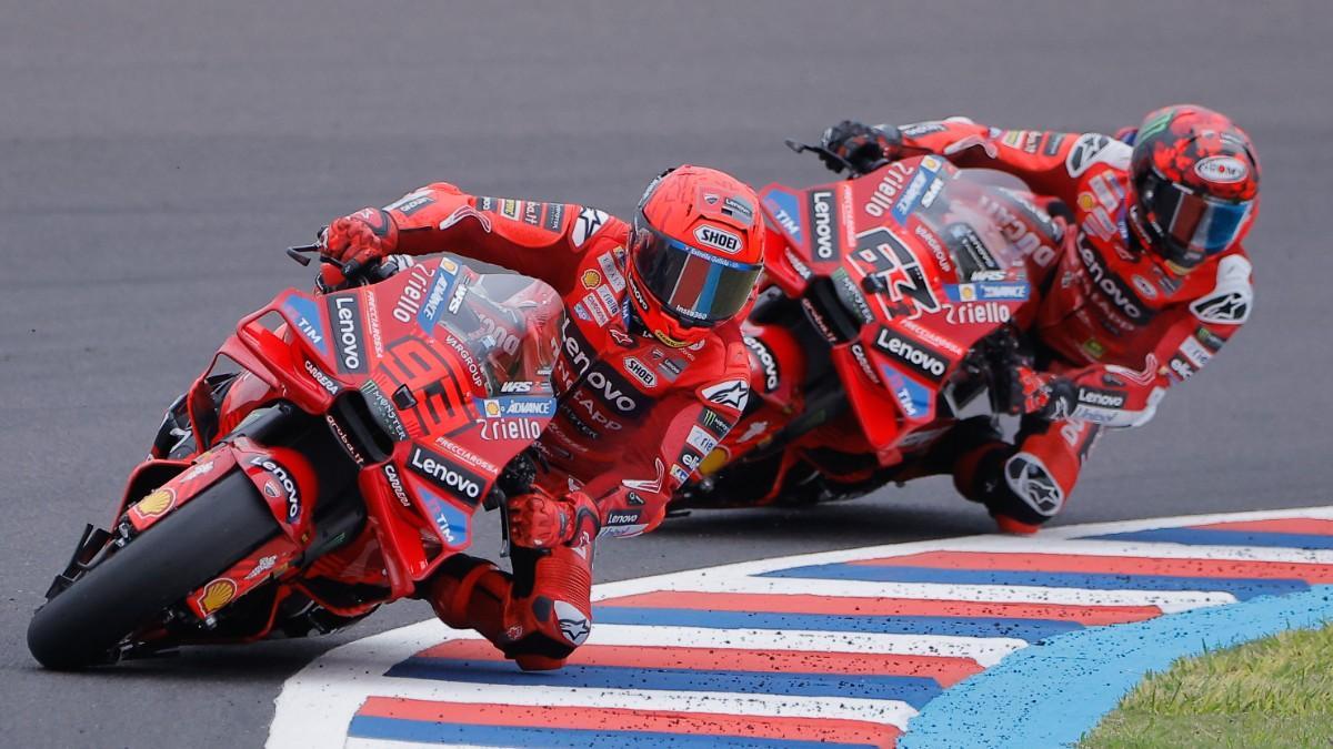 Márquez y Bagnaia, en carrera