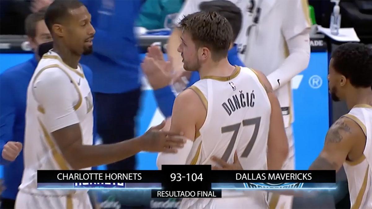 Tremenda exhibición de Doncic frente a los Charlotte Hornets (93-104)