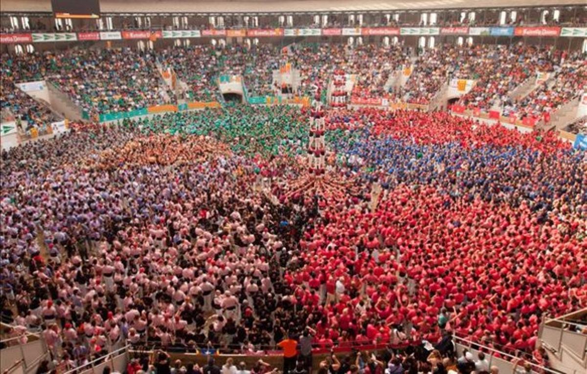 Un moment de l’últim concurs de castells de Tarragona celebrat l’octubre passat.