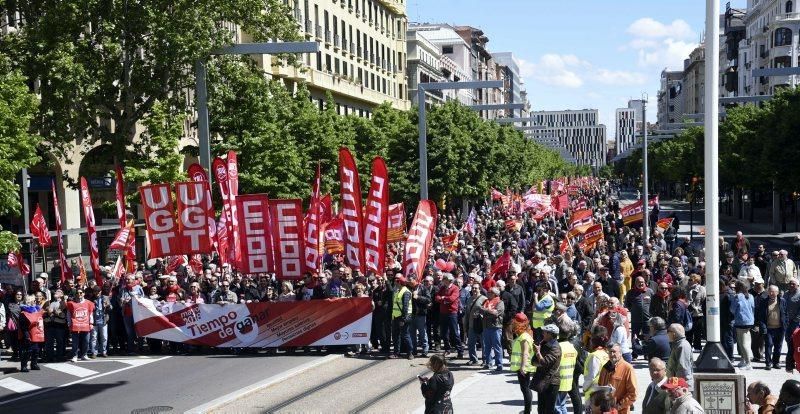 Fotod de la manifestación 1 de mayo- Día del trabajador