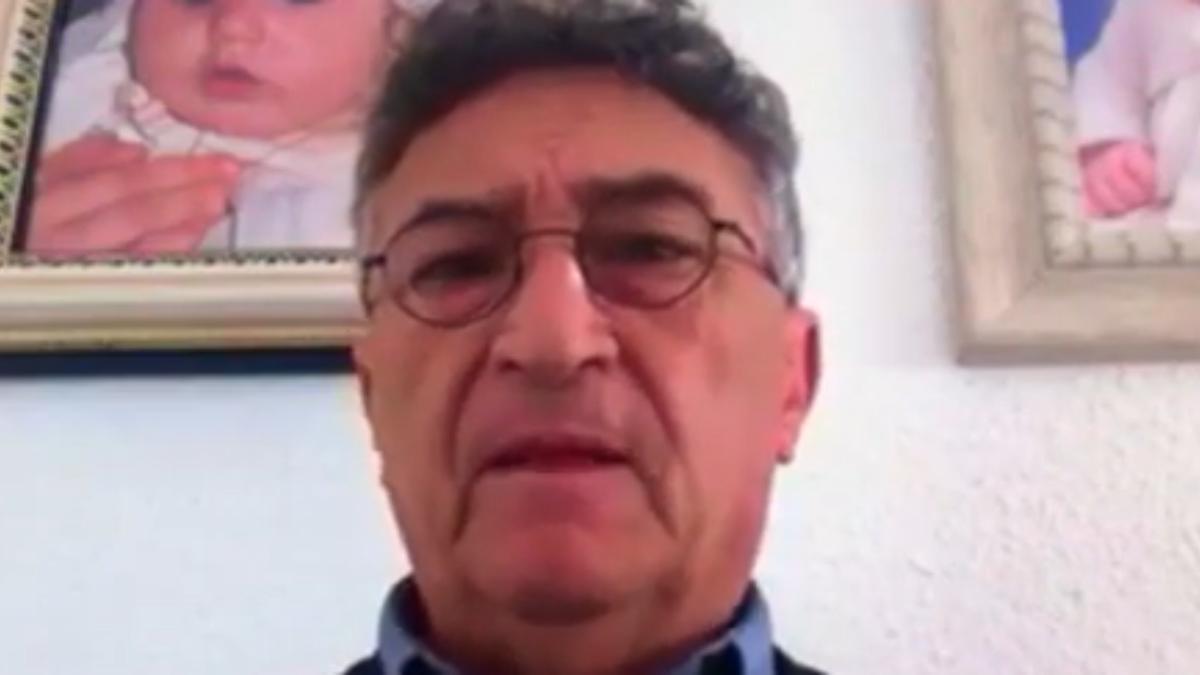 Frame del vídeo de denuncia del jubilado de 61 años, Nicolás, con más de 40 años cotizados.