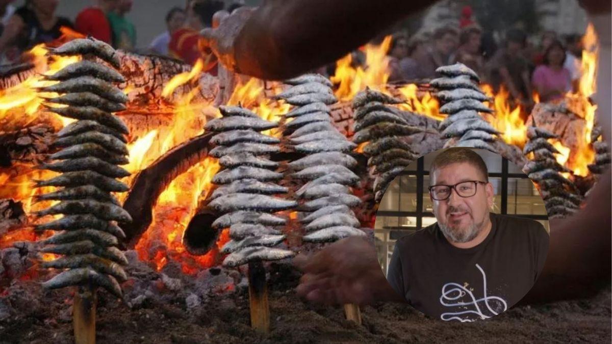 Dani García, chef malagueño: "En los espetos a la brasa, necesitamos que la espina de la sardina esté hacia arriba"