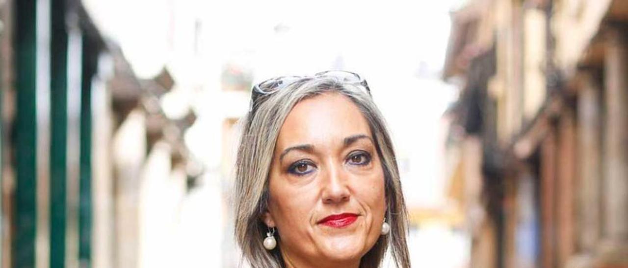 Teresa Domínguez, en el barrio avilesino de Sabugo.