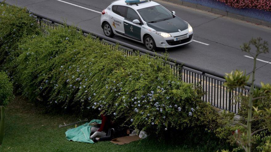 Detenciones de migrantes en el centro de Ceuta.