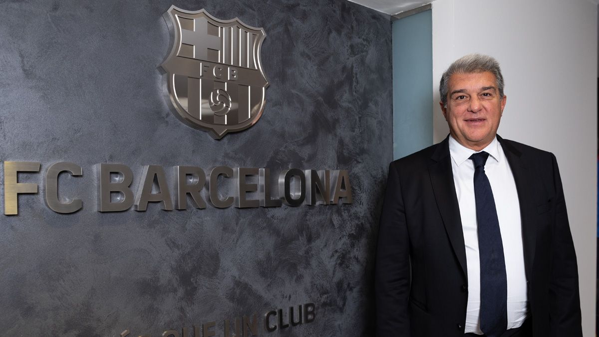 Joan Laporta, en las oficinas del Barça