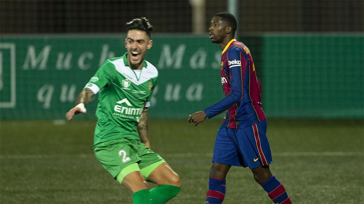 El penalti fallado por Dembélé en Cornellà