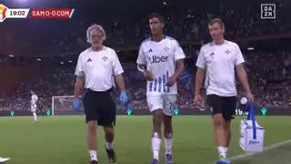 ¡Varane se lesiona a los veinte minutos en su debut con el Como!