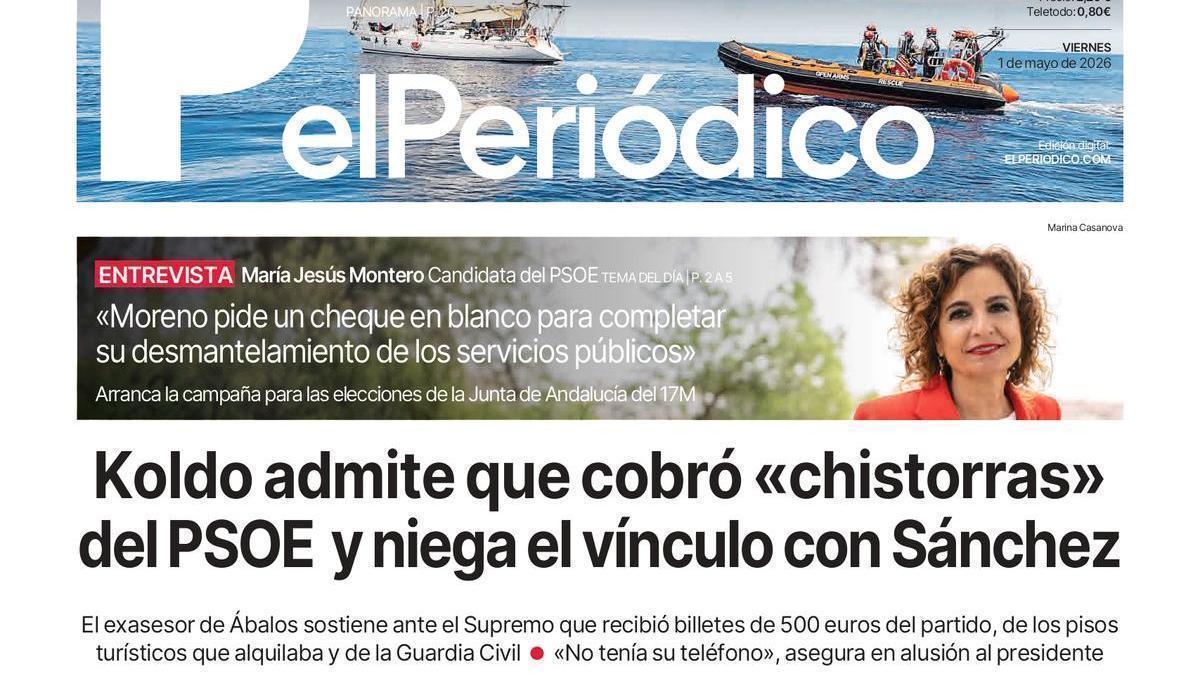 La portada de EL PERIÓDICO del 27 de abril de 2026