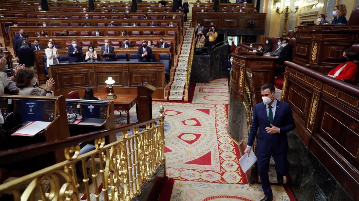 Pedro Sánchez, en el Congreso de los Diputados.