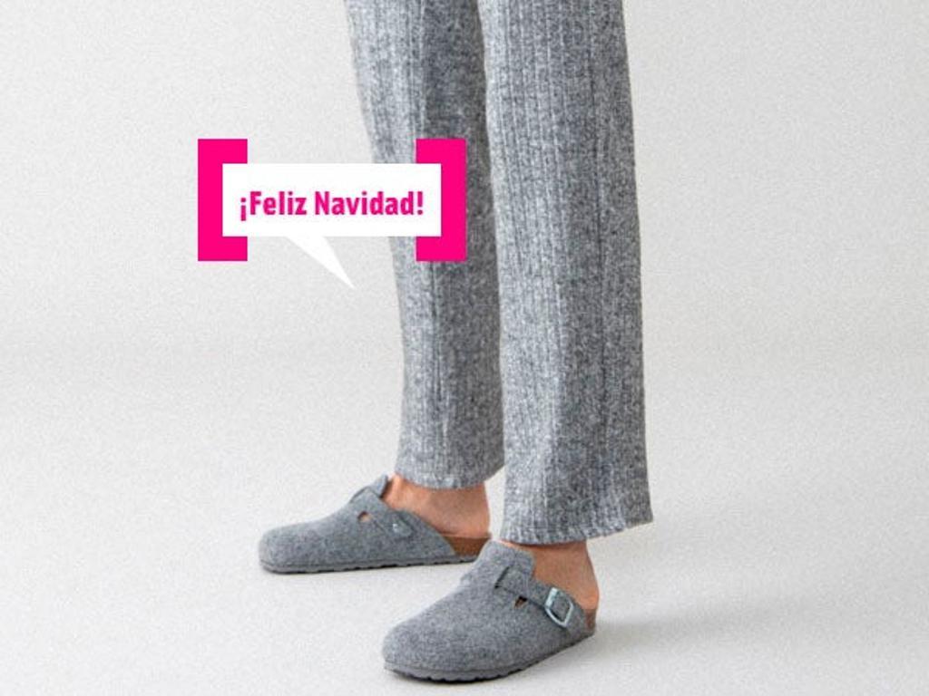 Pantalones de punto canalé, de Lefties (grises)