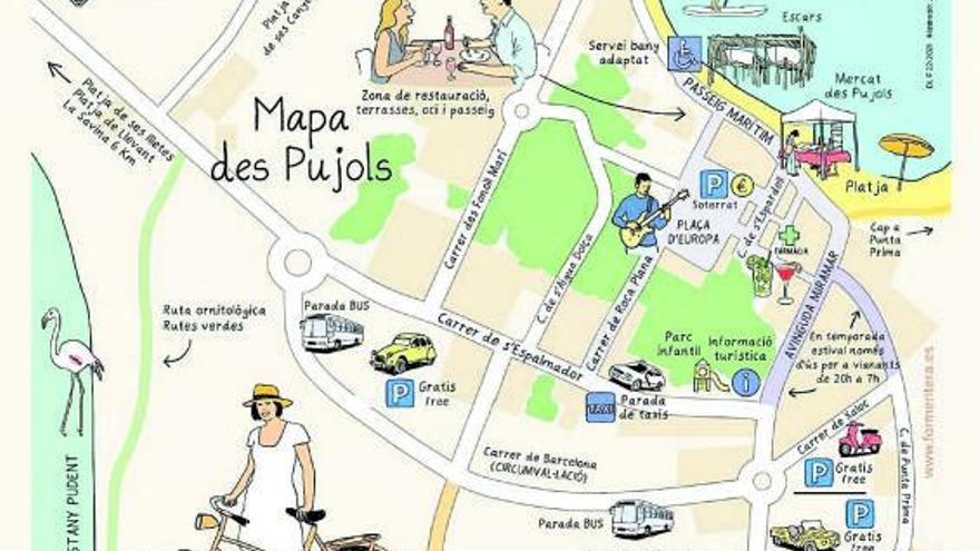 El mapa editado por el Consell de Formentera.