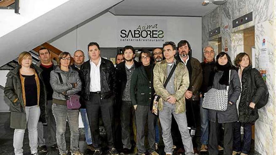 Los representantes de las productoras afectadas cuando el PP cerró TV-Mallorca en 2012.