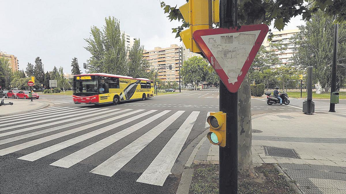 Cruce donde se ha producido en atropello, en Las Fuentes.