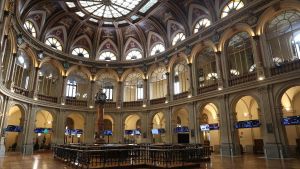 Archivo - Vista general del Palacio de la Bolsa, a 13 de marzo de 2024, en Madrid (España).